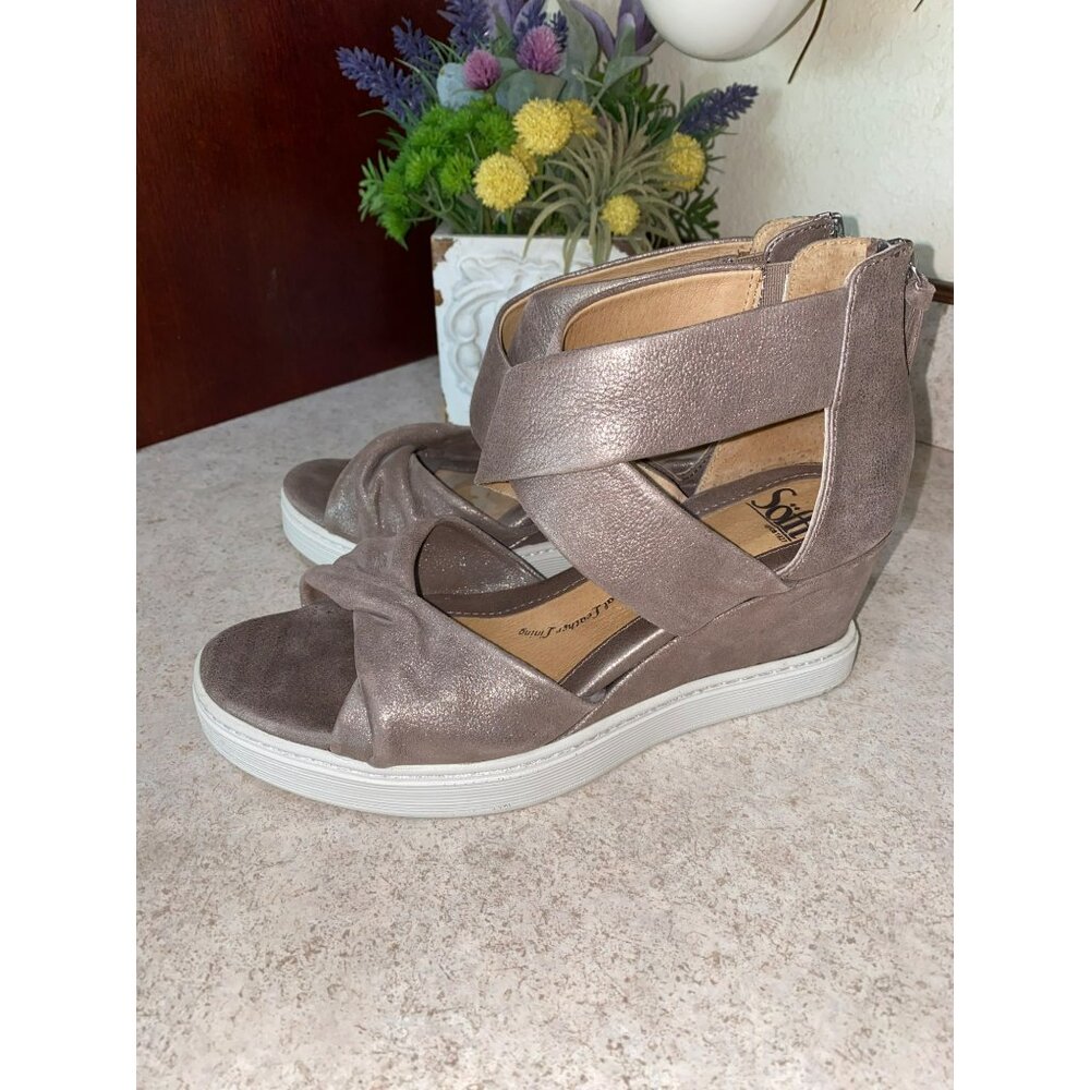 Sofft Womens Sanielle Size 8 Metallic Taupe - Picture 3 of 7